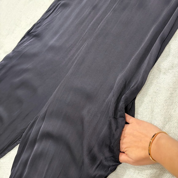 SILKY STARK X BLACK JUMPSUIT SLEEVELESS TANK SZ L ClASSIC BOHO BEACHY - Picture 7 of 12